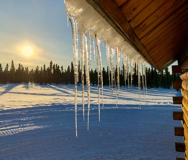 icicles hanging from house roof